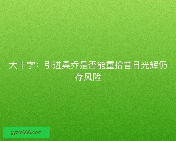 大十字：引进桑乔是否能重拾昔日光辉仍存风险